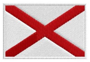 Nášivka Alabama vlajka | 6 x 4 cm, 7,5 x 5 cm