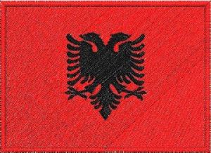 Nášivka Albánská vlajka | 6 x 4 cm, 7,5 x 5,5 cm