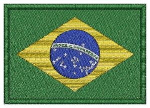 Nášivka Brazilská vlajka | 6 x 4 cm, 7,5 x 5 cm