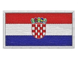 Nášivka Chorvatská vlajka | 6 x 3 cm, 7,5 x 4 cm