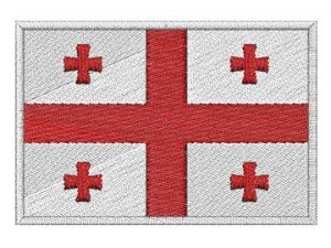 Nášivka Gruzijská vlajka | 6 x 4 cm, 7,5 x 5 cm