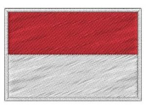 Nášivka Indonéská vlajka | 6 x 4 cm, 7,5 x 5 cm
