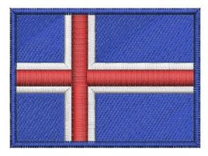 Nášivka Islandská vlajka | 6 x 4,5 cm, 7,5 x 5,5 cm