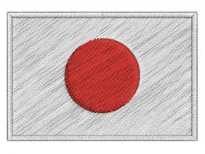 Nášivka Japonská vlajka | 6 x 4 cm, 7,5 x 5 cm