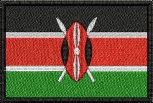 Nášivka Keňská vlajka | 6 x 4 cm, 7,5 x 5 cm