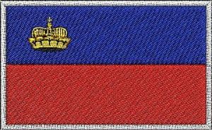 Nášivka Lichtenštejnská vlajka | 6 x 4 cm, 7,5 x 4,5 cm