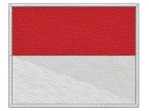 Nášivka Monacká vlajka | 6 x 4 cm, 7,5 x 5 cm