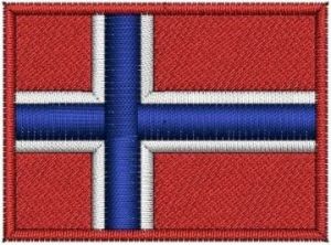 Nášivka Norská vlajka | 6 x 4,5 cm, 4 x 3 cm - nelze suchý zip, 7,5 x 5,5 cm, 9 x 6,5 cm