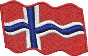 Nášivka Norská vlajka vlající | 5 x 3 cm, 7 x 5 cm
