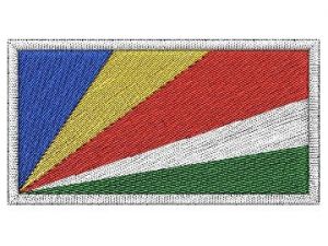 Nášivka Seychelská vlajka | 6 x 3 cm, 7,5 x 4 cm