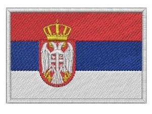 Nášivka Srbská vlajka | 6 x 4 cm, 7,5 x 5 cm
