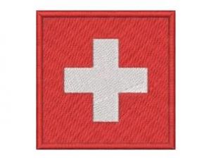Nášivka Švýcarská vlajka | 4 x 4 cm, 6 x 6 cm