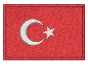 Nášivka Turecká vlajka | 6 x 4 cm, 7,5 x 5 cm