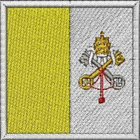 Nášivka Vatikánská vlajka | 5,5 x 5,5 cm, 7,5 x 7,5 cm