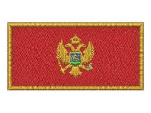 Nášivka Vlajka Černé Hory | 6 x 3 cm, 7,5 x 4 cm