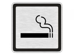 Piktogram kouření povoleno stříbrný