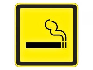 Piktogram kouření povoleno žlutý