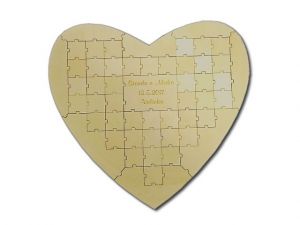 svatební puzzle srdce