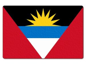Tištěná antiguajsko-barbudská vlajka