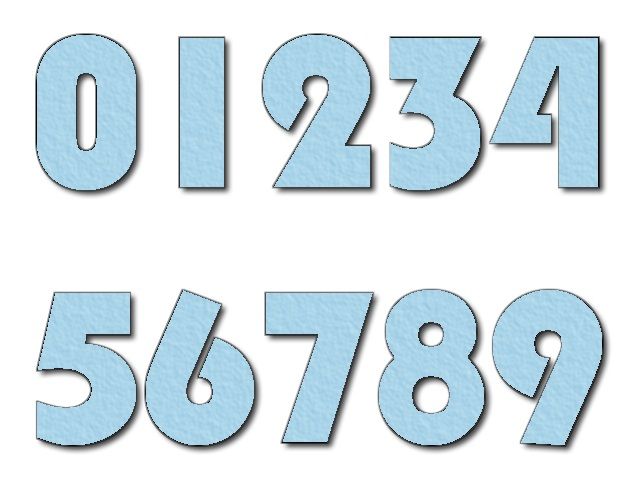 číslice z filce