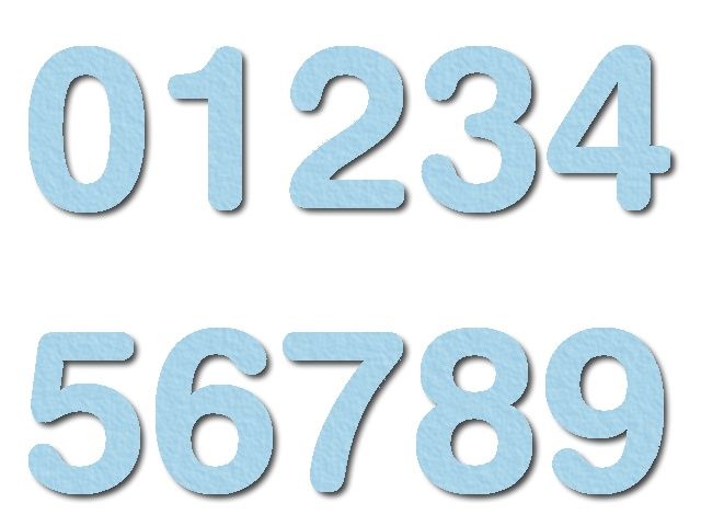 číslice z filce