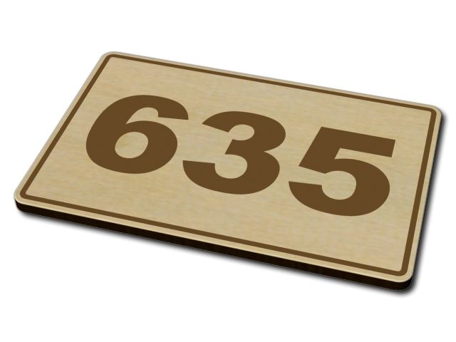 dřevěné domovní číslo 