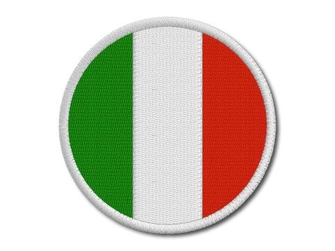Nášivka Italská vlajka kulatá