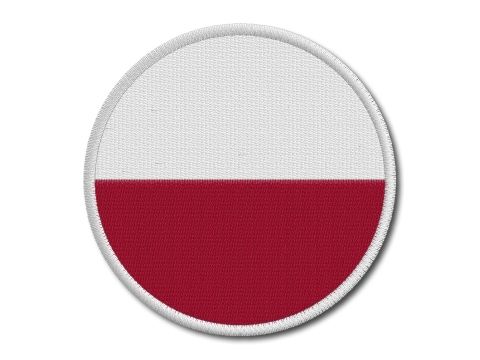 nášivka Polská vlajka kulatá