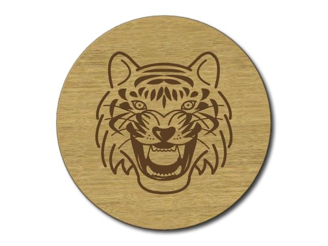 Dřevěný podtácek Tygr s lazurou
