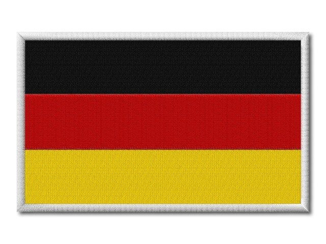 MAXI vyšívaná Německá vlaječka
