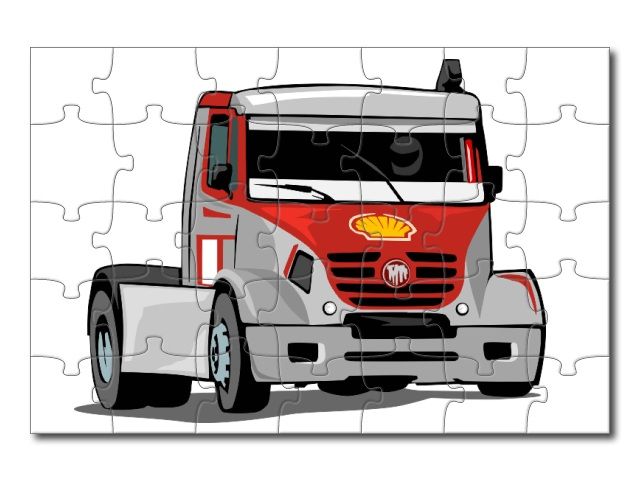 puzzle s kresleným autem 35 dílků