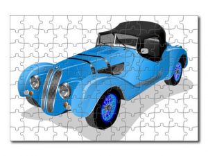 puzzle s kresleným autem 120 dílků