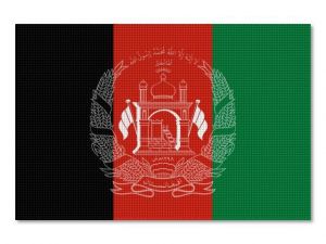 Tištěná afghánská vlajka