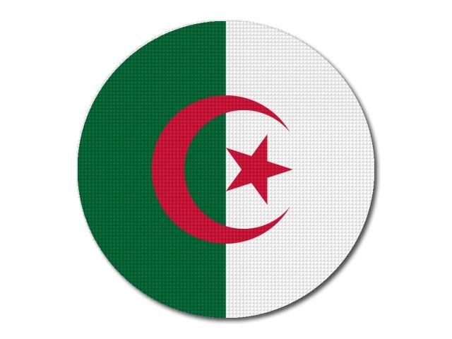 Tištěná alžírská vlajka