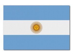 Tištěná argentinská vlajka