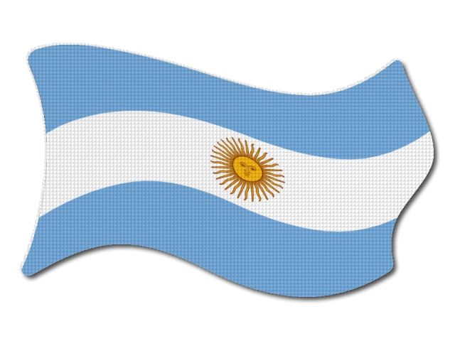 Argentinská vlajka vlající