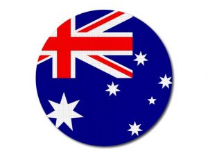 Austrálie - kulatá vlajka
