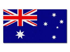 Tištěná vlaječka Austrálie