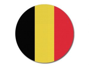 Tištěná belgická vlajka kulatá
