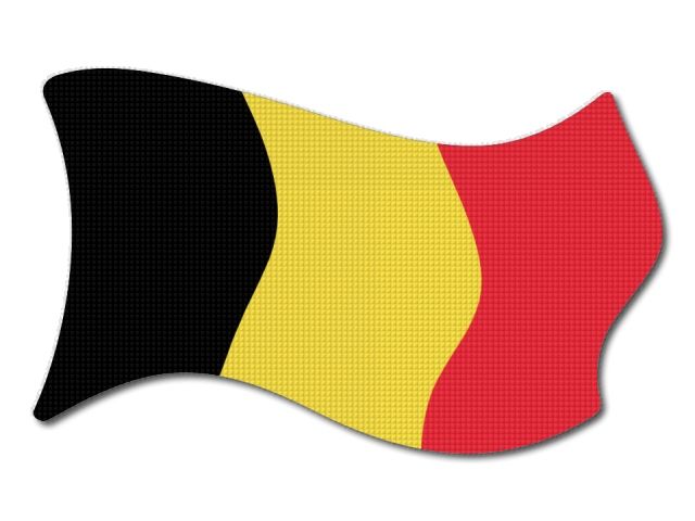 Belgická vlajka vlající