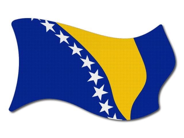 Bosna a Hercegovina vlajka vlající