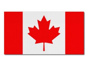 Tištěná kanadská vlajka