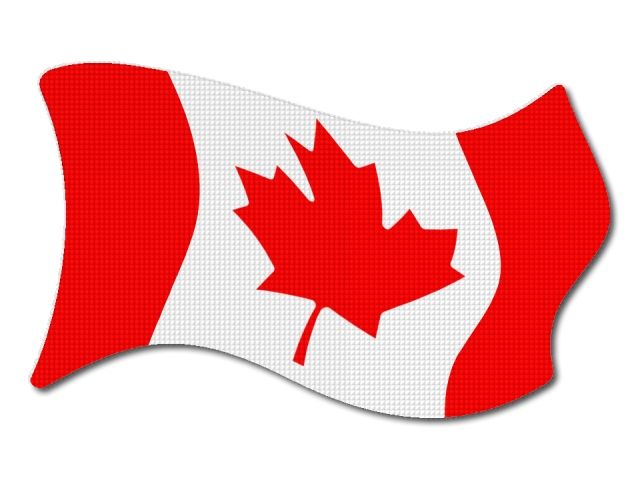  Kanadská vlajka vlající