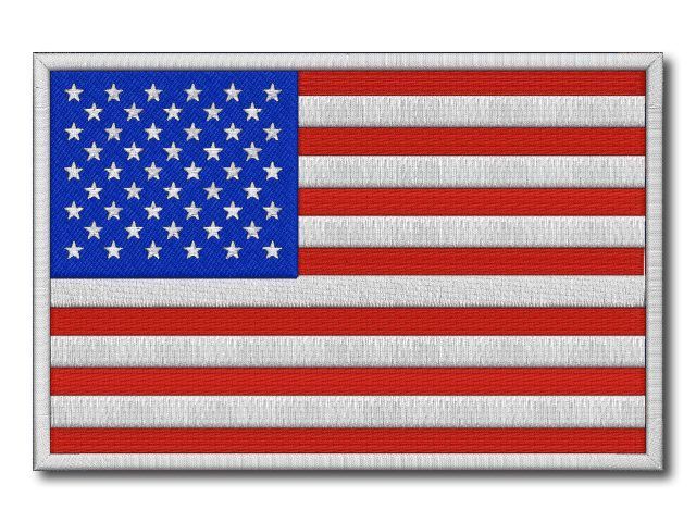 vlajka USA s bílým lemem