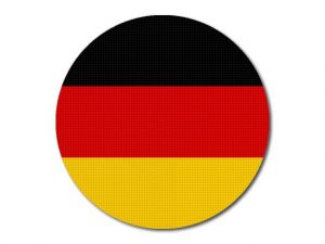 Německá vlajka kulatá tisk