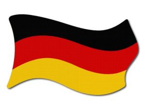 Německá vlajka vlající