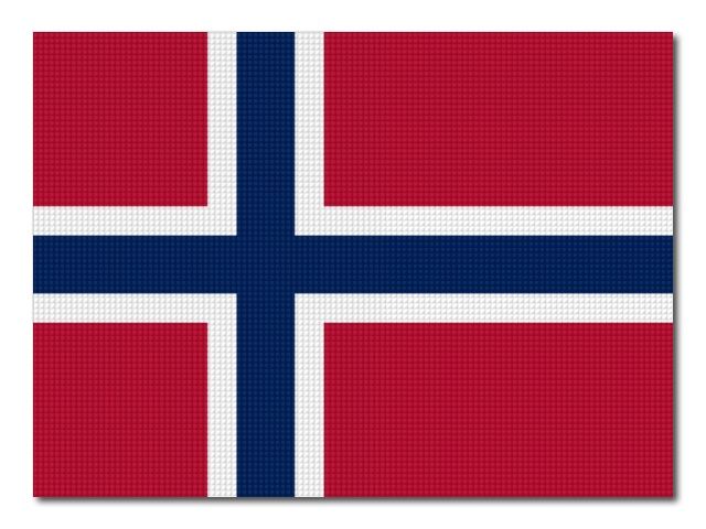 Norská vlajka tištěná