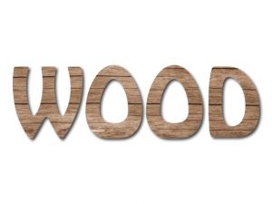 Filcové písmeno s potiskem dřeva