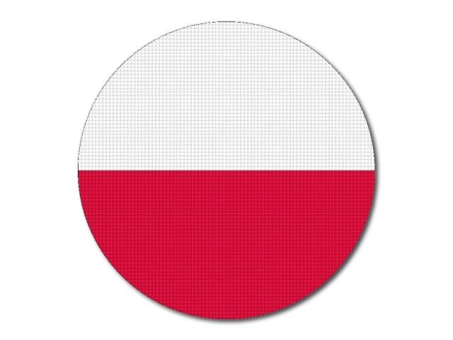 Polská vlajka kulatá tisk