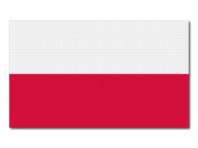  Polská vlajka tištěná